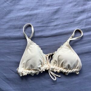 Women's Pastel Yellow Triangle Bikini Top Xhilaration Medium